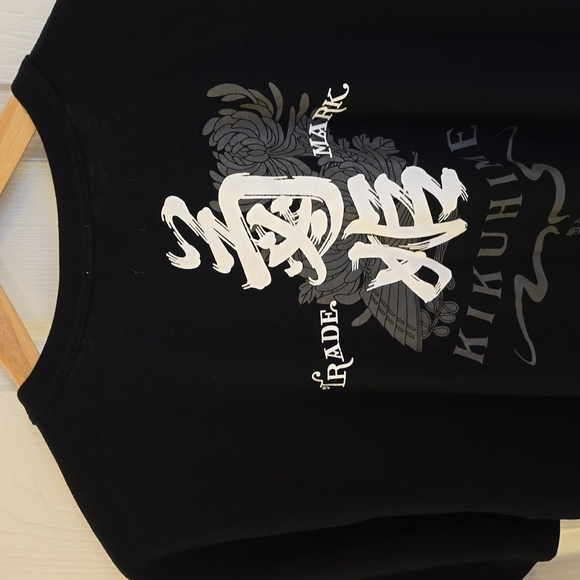 NWT KUME.JP Japan Streetwear Black Graphic Short Sleeve Tshirt Cotton Size Large - Picture 8 of 17